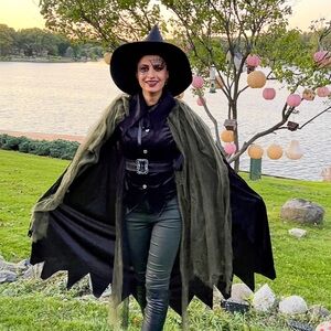 Halloween Gothic which,  Black and Olive Cape